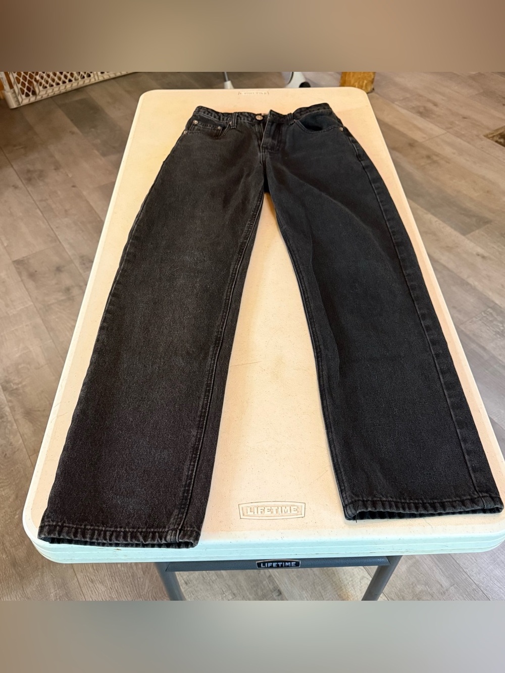 Princess Polly Dark Wash Wide Leg Jeans Size 0